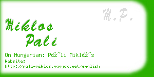 miklos pali business card